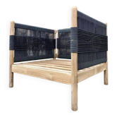 Fauteuil de jardin en teck et corde, odette kaki/écru la redoute interieurs