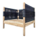 Teak and rope garden armchair, Odette khaki/ecru La Redoute Interiors