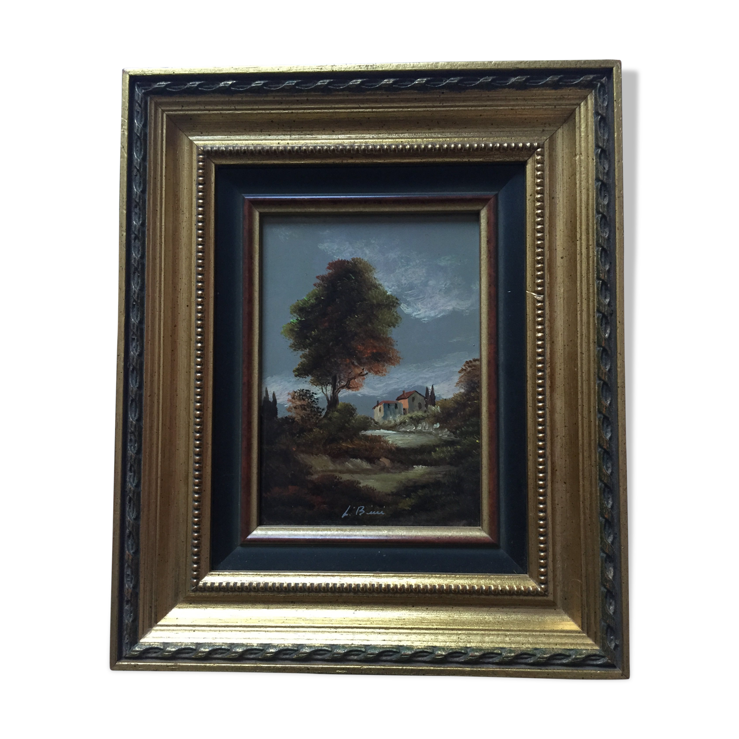 Oil on panel: landscape