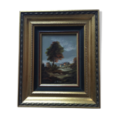 Huile sur panneau : paysage