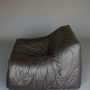 Amak Lounge Chair in brown leather by Annie Hieronimus for Cinna, 1980s