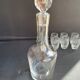 Liquor cabaret - Art Deco - Blown and cut crystal, mahogany or ebony macassar and stainless steel