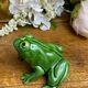 Glazed ceramic frog