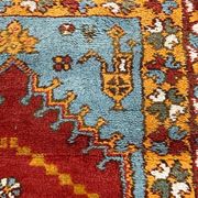 Tapis Ushak turc du milieu du siècle 144x82cm
