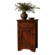Rustic Walnut Bedside Cabinet, 1980s