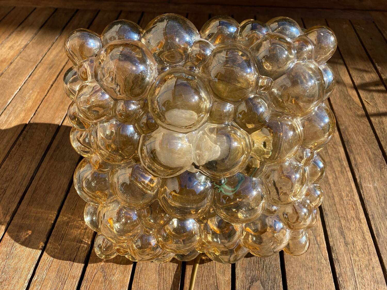 Smoked glass bubble wall light by Helena Tynell circa 1970