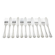 12x2 fish cutlery Christofle America silver-plated, design by Luc Lanel