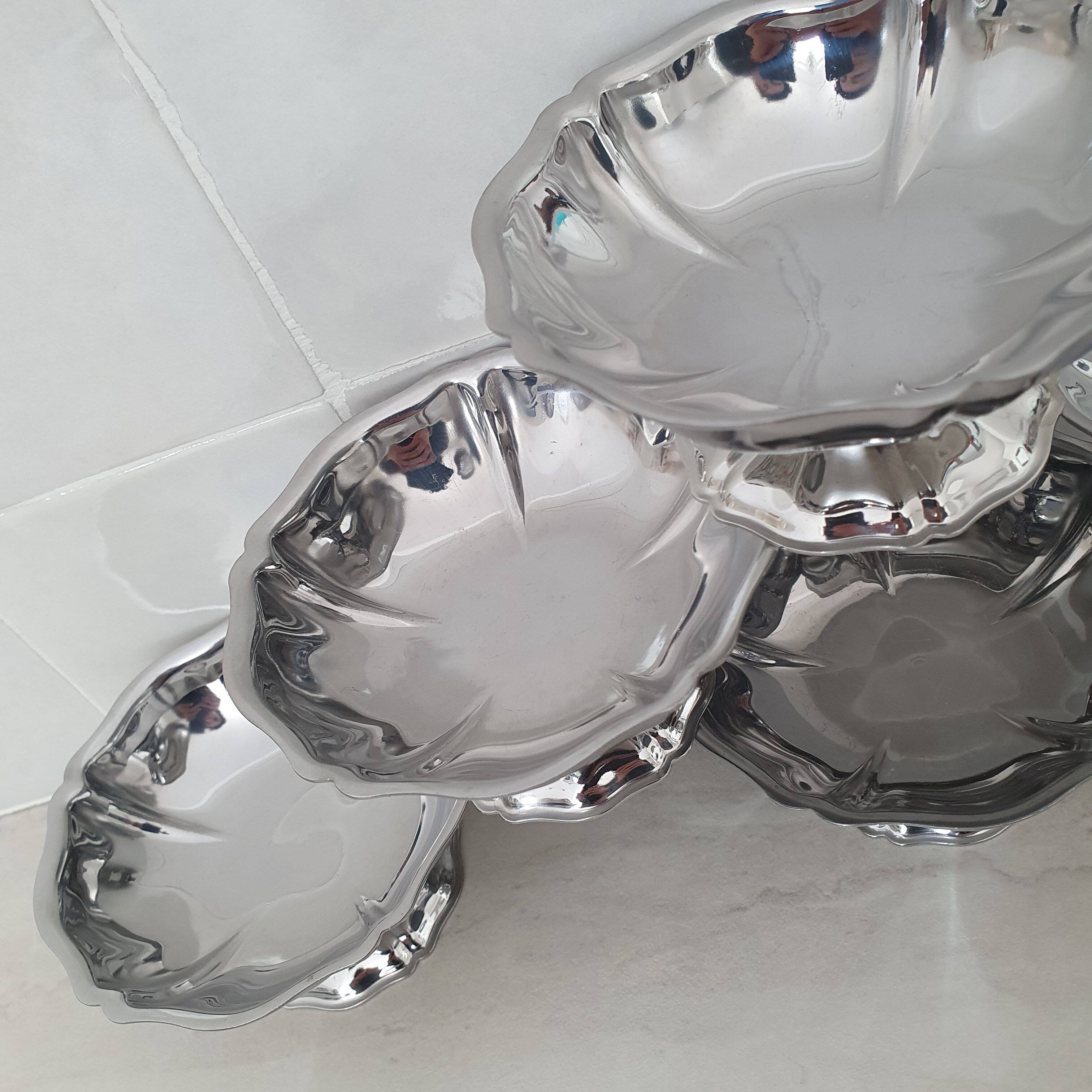 6 dessert bowls by Guy Degrenne in 18/10 stainless steel