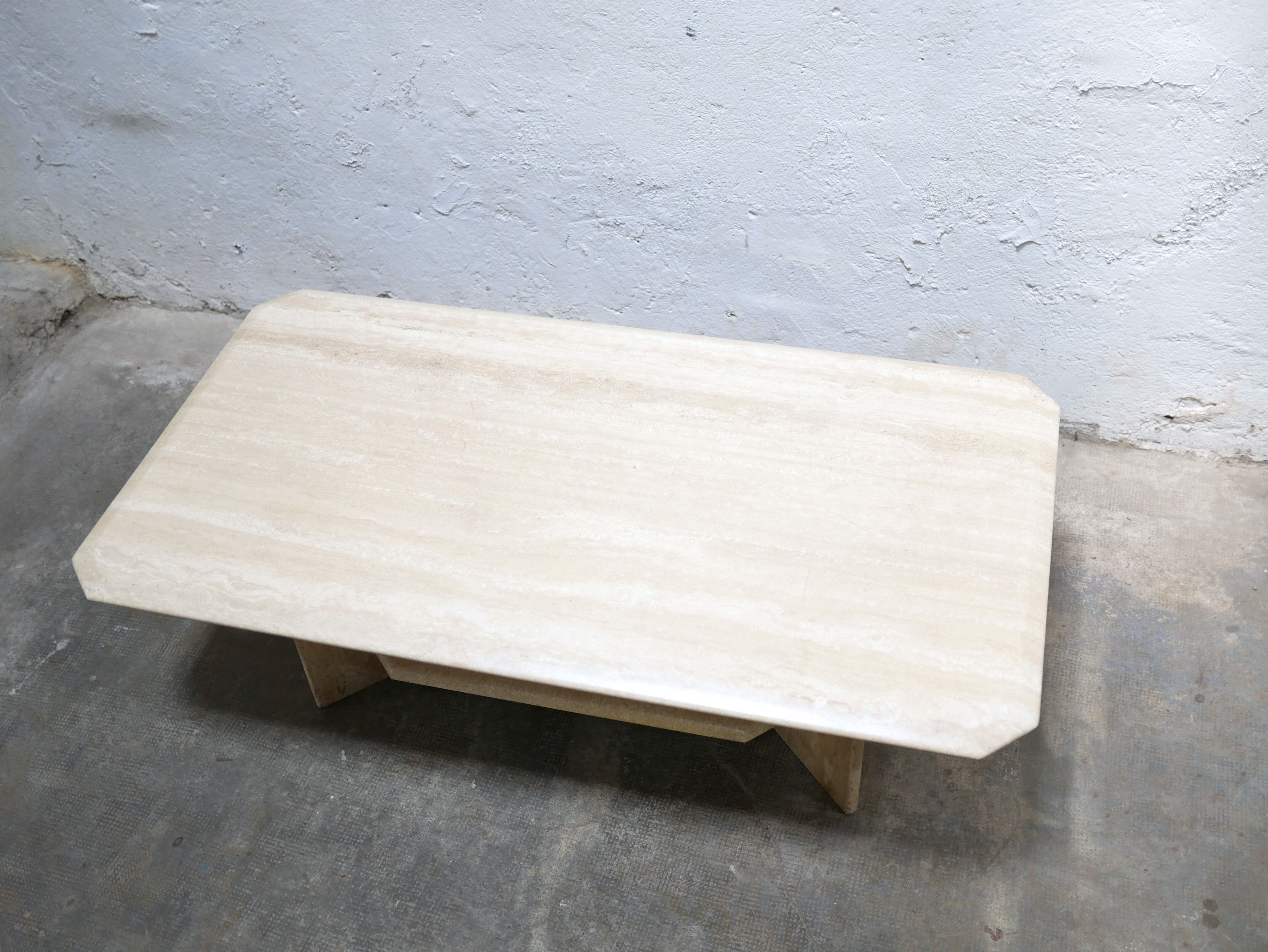 Vintage travertine coffee table