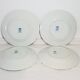 Lot 4 flat plates in Earthenware of St Amand and Hamage model Modern-Style, iron earth.