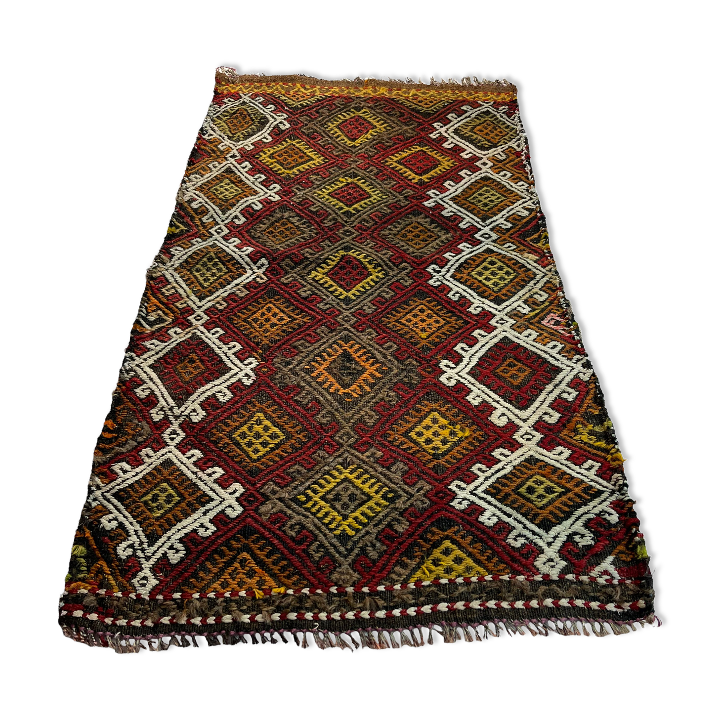 Vintage turkish kilim rug , 103 x 56 cm