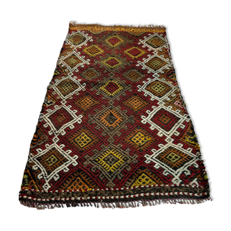 Vintage turkish kilim rug , 103 x 56 cm