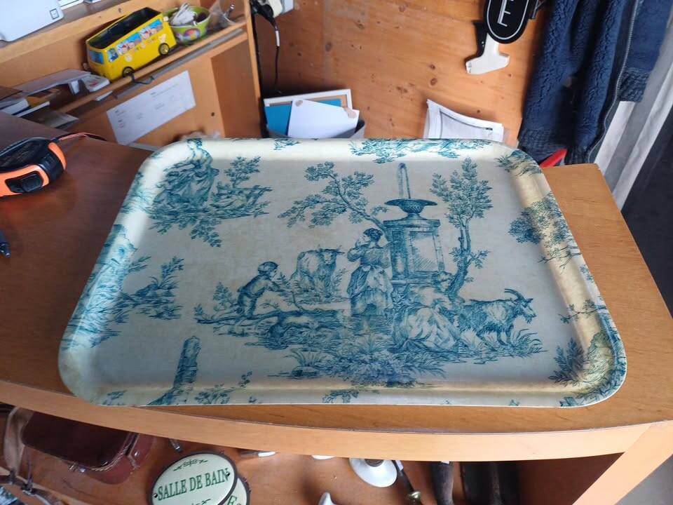 Plateau vintage décor "Toile de Jouy" – Magnificent Country & Retro Style