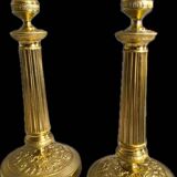 Restoration period bronze candlesticks
