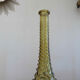 Bottle, carafe, Empoli, Italy, yellow bubbled glass, 60s 70s