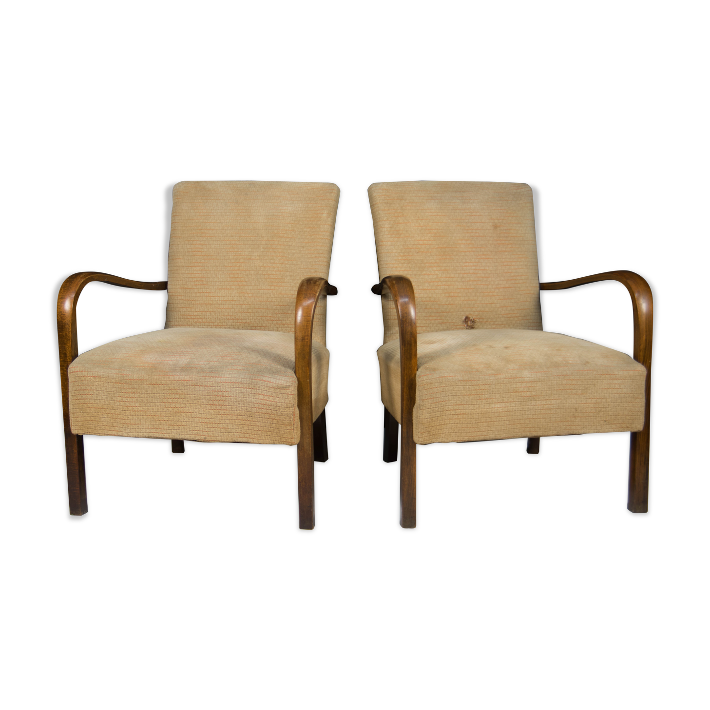 Art Deco Armchairs by Fischel, 1930s, Set of Two
