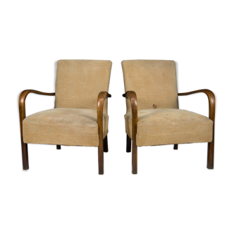 Fauteuils art déco de Fischel années 1930