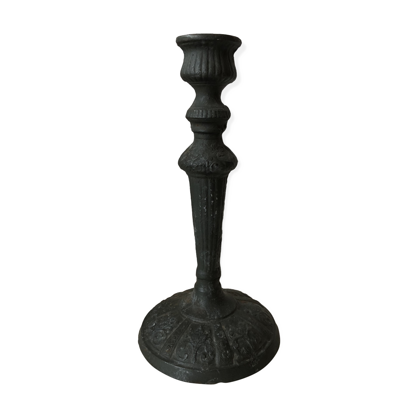 Old cast iron candlestick