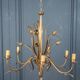 Chandelier in gilded metal in the style of Maison Baguès 6 lights 1960