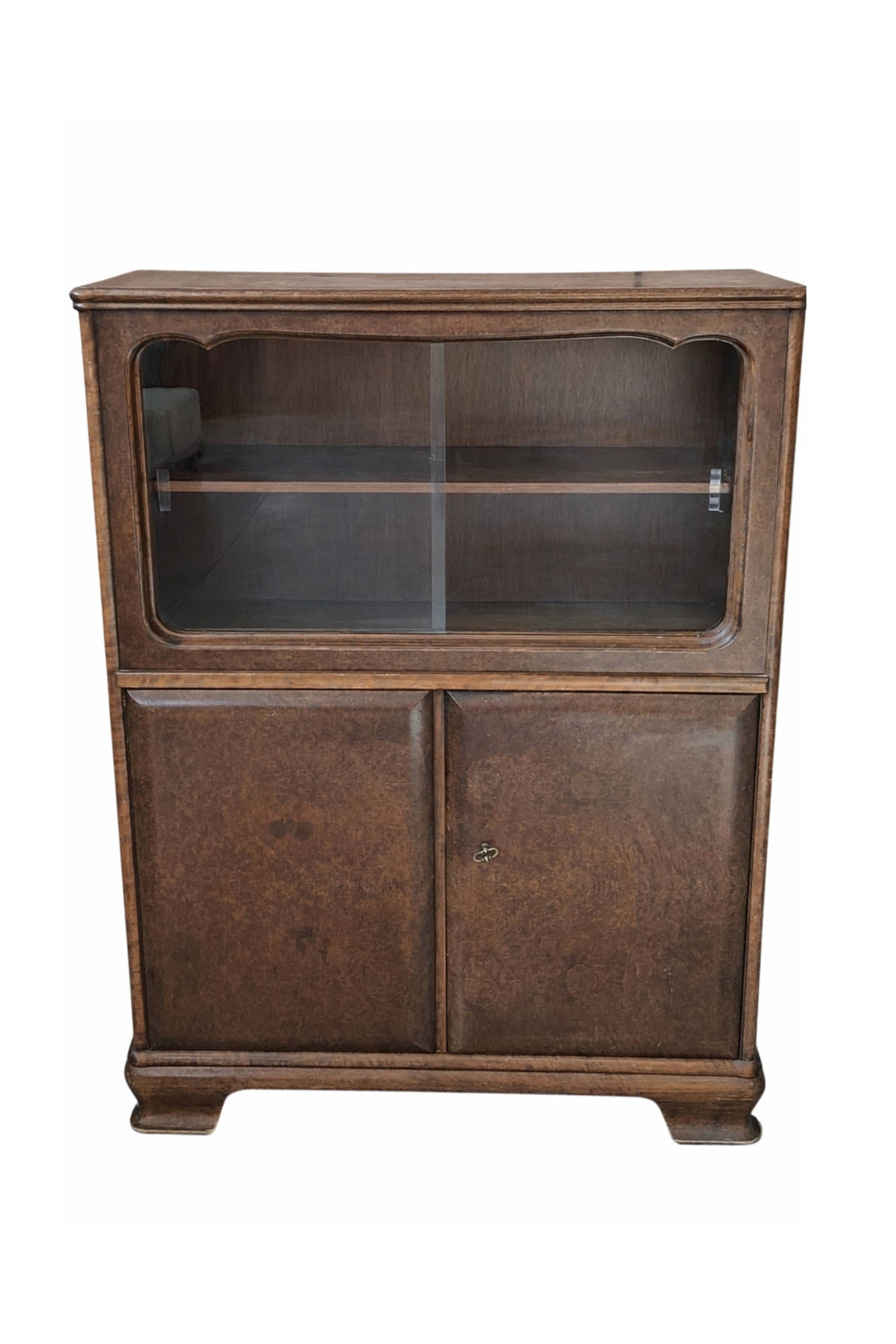 Vetrina Vintage Anni '40/'50 in Radica – Design Italiano Mid-Century