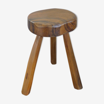 Brutalist stool, 70s, in olive tree