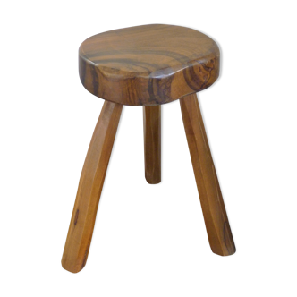 Brutalist stool, 70s, in olive tree