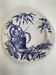 Antique plate with Chinese blue oriental decoration from the late 19th century.