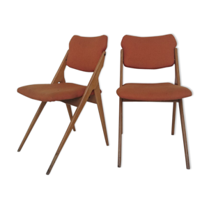 Duo de chaises design Gerard Guermonprez