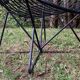 Pair of round chairs in black tubular steel 1960