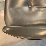 Armchair executive chair Pollock 1st edition 1965 - black leather