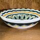 Quimper HB plate with Breton geometric design, vintage ceramic.