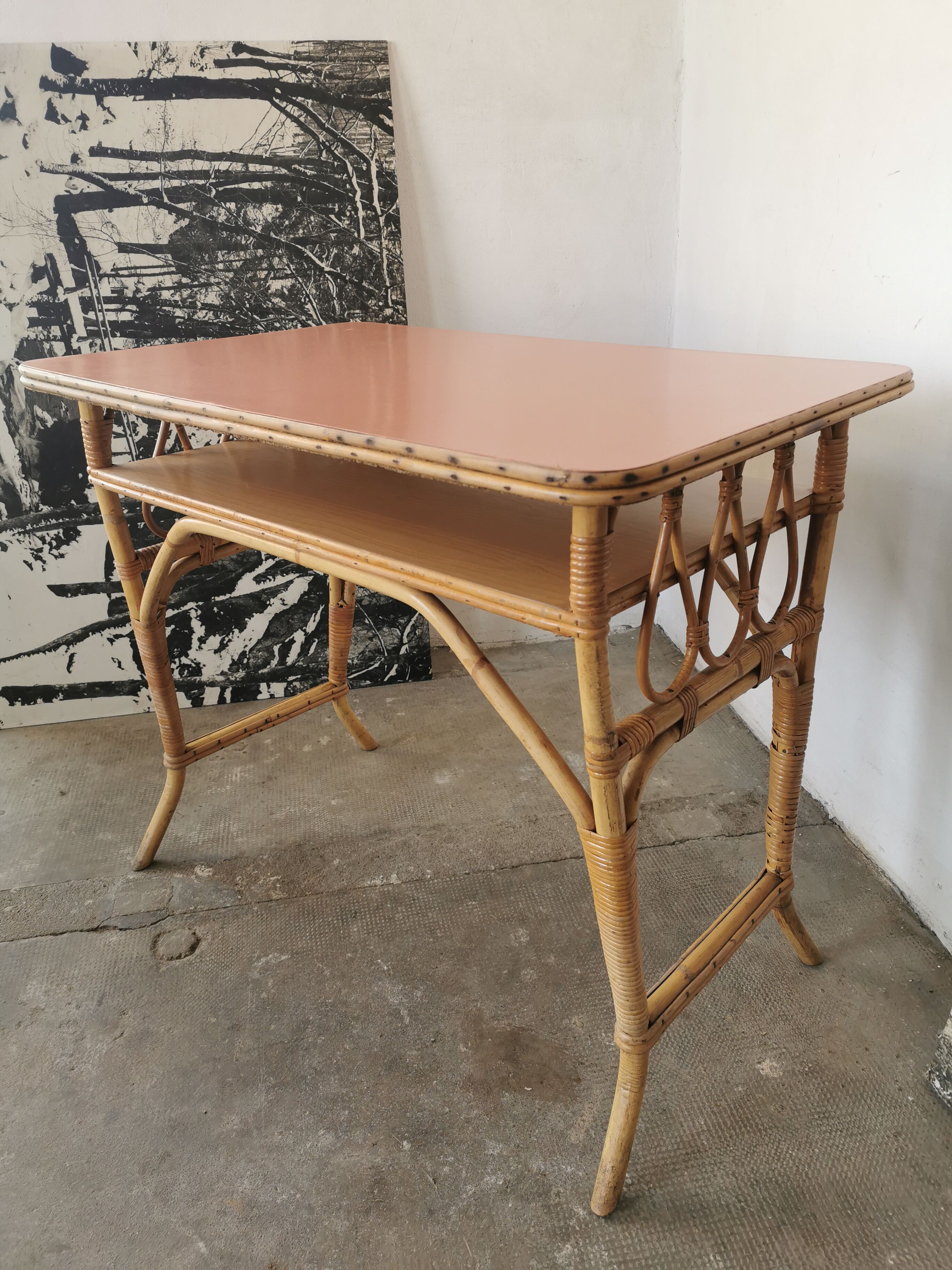 Rattan desk