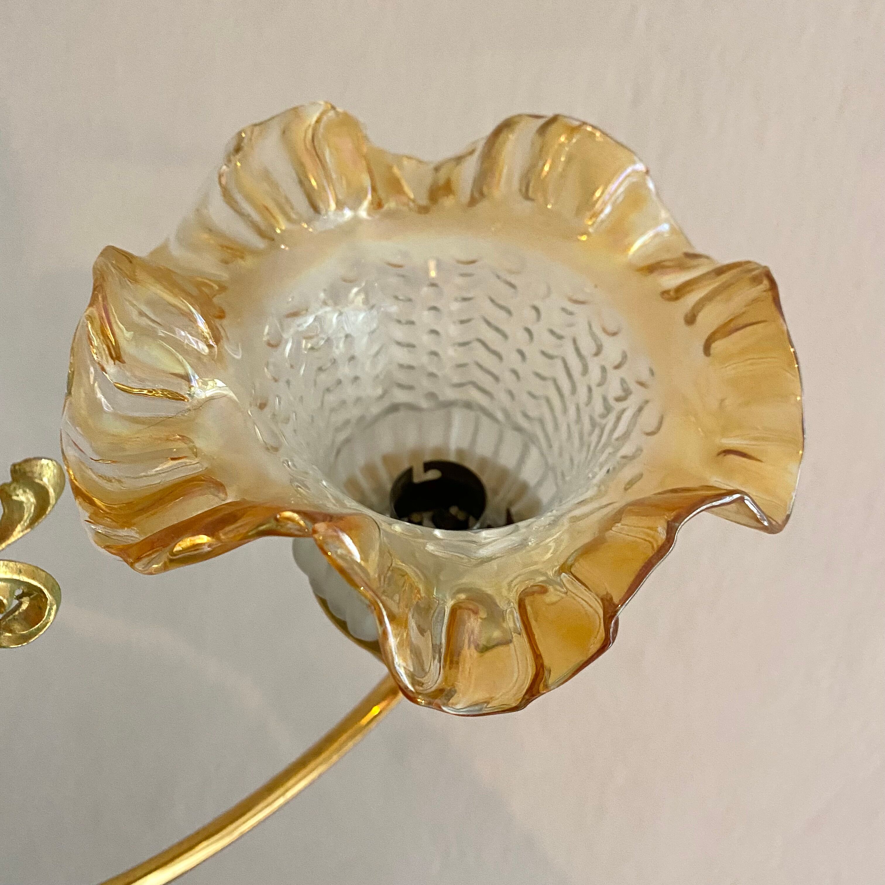 Lustre vintage doré 3 branches