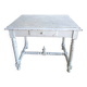Henri II style desk in painted wood with trompe-l'oeil marble