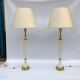 1960s laurel greek key ceramic brass table lamps hollywood regency neoclassical