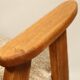 Vintage armchair brown granola oak wood design by Chierowski 366