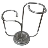 Art Deco Chrome Umbrella Stand in Tubular Steel and Chrome-Plated, Belgium, 1930