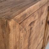 Haut buffet ancien en bois de pin (vers 1920)