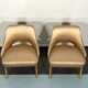 Italian Mid-Century bedroom chairs from 50s. Set of two