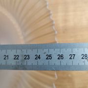 Bicolour glass bowl-shaped lampshade
