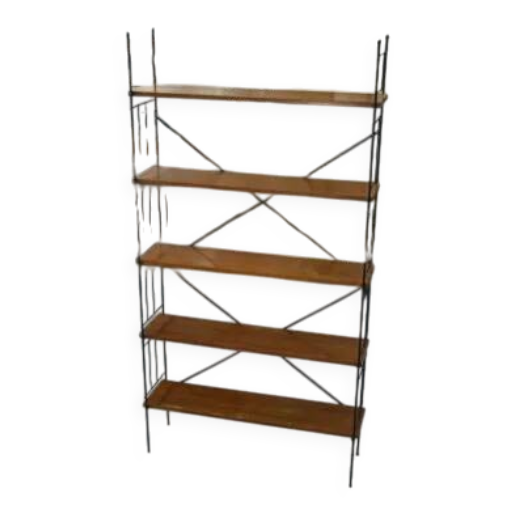 Shelf on legs with 5 teak veneer shelves from 1970.
