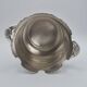 Elegant ice bucket/scoop, silver-plated with square hallmark - A 321