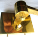 2 electrified wall lamps from 1970, gold chrome bronze, 2 articulated arms + switch