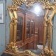 Mirror and console set in Louis XV style.