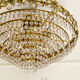 Crystal and solid brass ceiling chandelier, 5 lights, classic style.