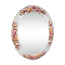 Porcelain floral framed mirror 80x95cm