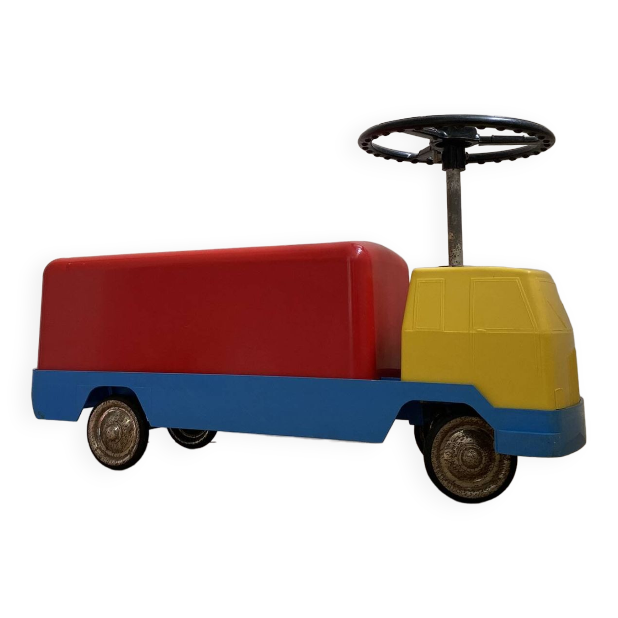 Kiddicraft vintage red blue and yellow children's carrier truck