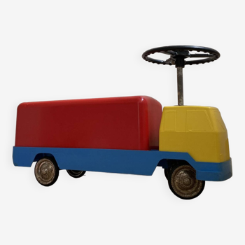 Kiddicraft vintage red blue and yellow children's carrier truck