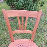 5 wooden bistro chairs