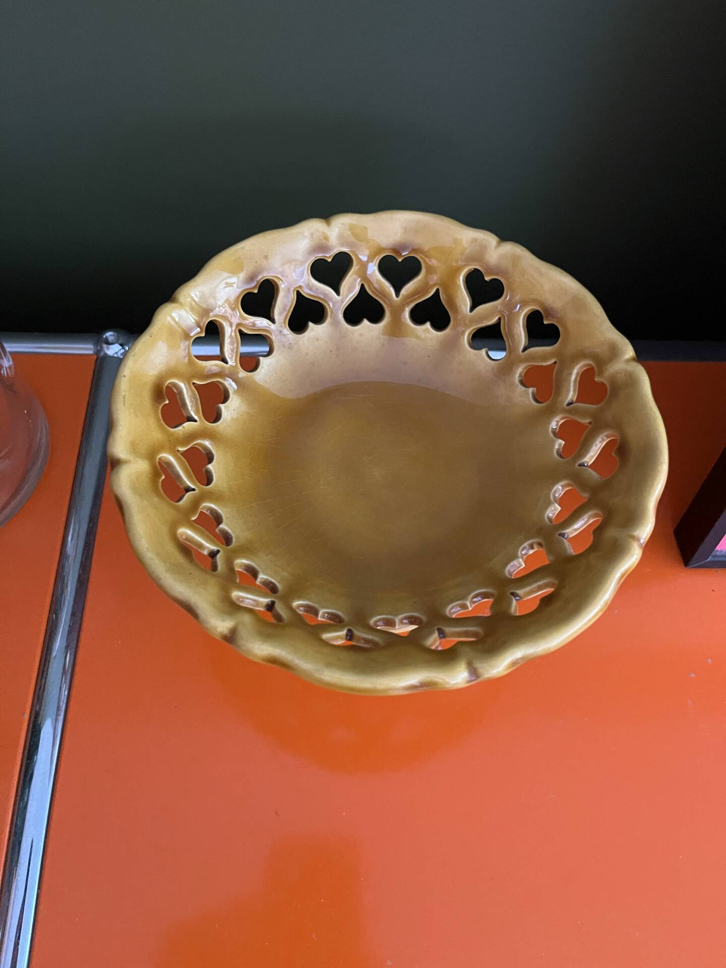 Vintage glazed stoneware bowl